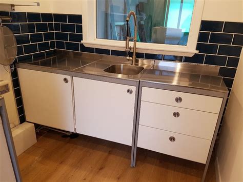 stainless steel sink cabinet|ikea kitchen cabinets stainless steel.